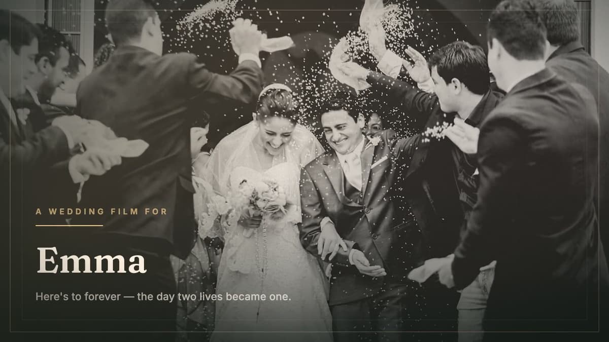 Wedding sample film